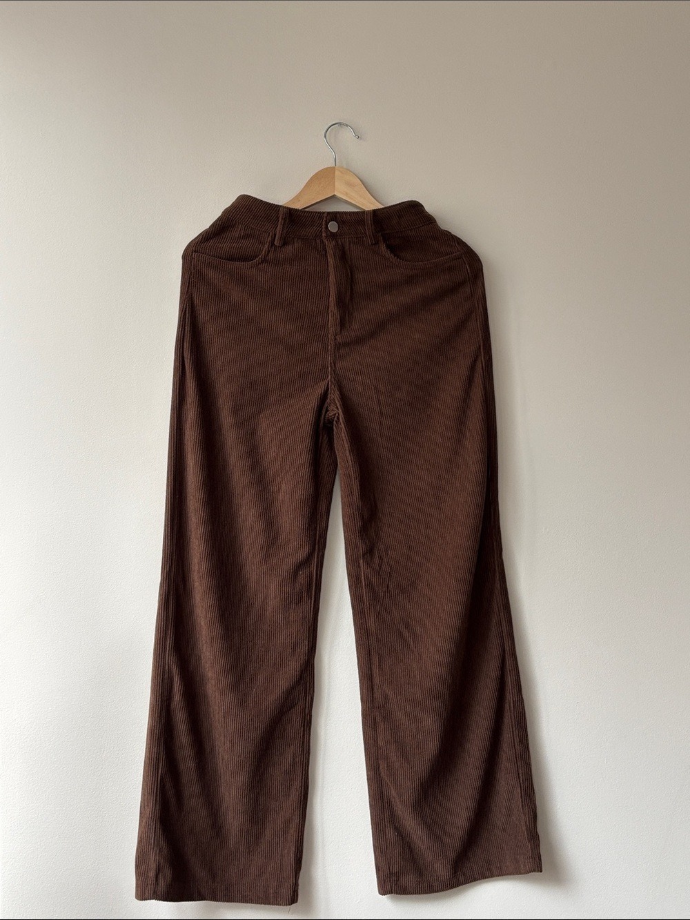 Wide Leg Women's Pants in Dark Brown - Picture 2 of 8